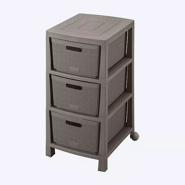 Cajonero Rimax Fique 3 Gavetas Mocca