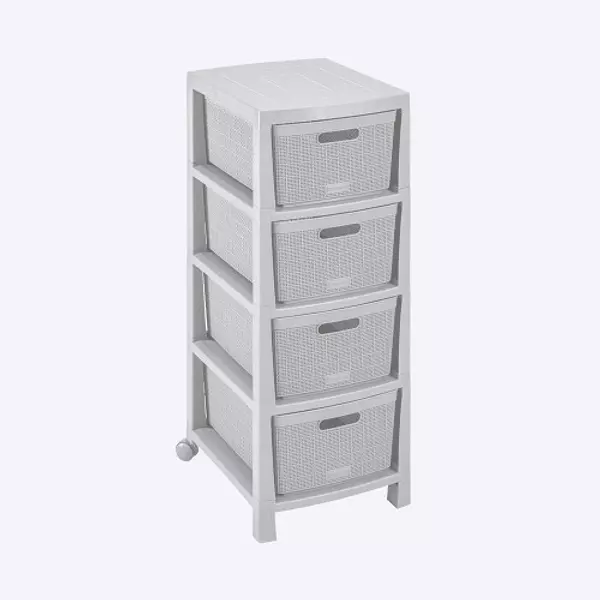 Cajonero Rimax Fique 4 Gavetas Gris Hielo