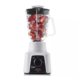 Licuadora Imusa Powermix Glass 2 Vel Blanca