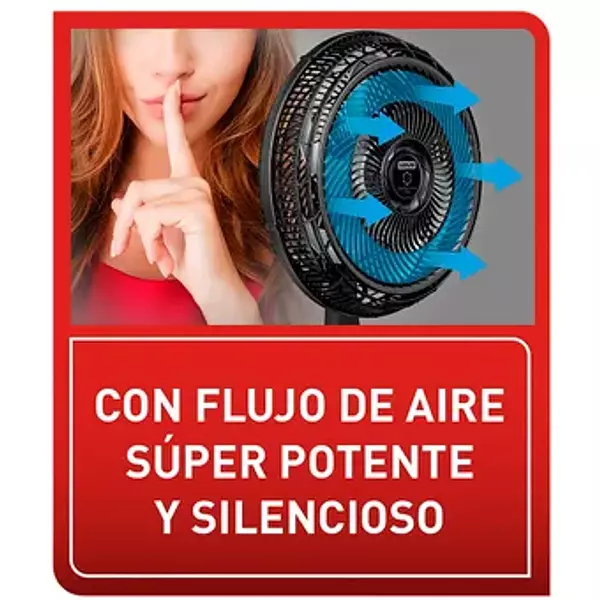 Ventilador Samurai Silence Force Plus 2 En 1 18" Gris