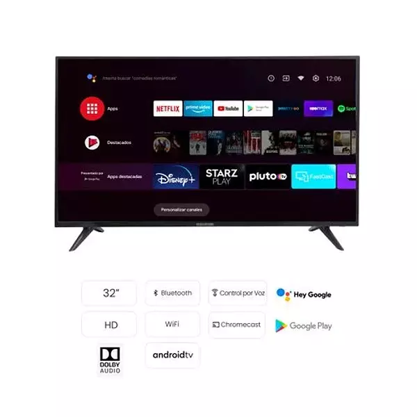 Televisor Challenger 32" Androidtv Hd Smarttv Bt