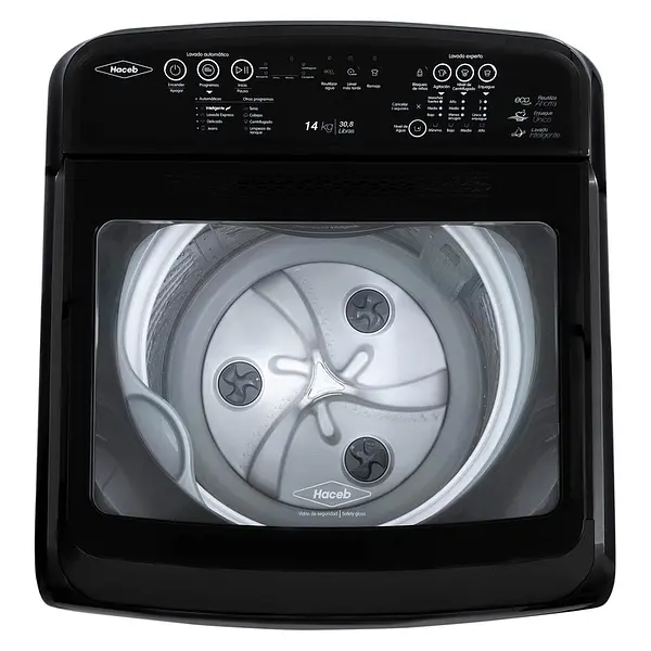 Lavadora Haceb Carga Superior 14 Kg Ivy Digital Negro