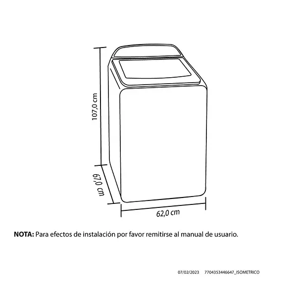 Lavadora Haceb Carga Superior 14 Kg Ivy Digital Negro