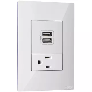 Toma 2p+T + Usb Doble Click Me