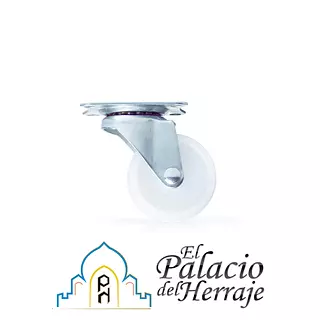 Rodachina Eco Plastica Blanca 15 Kilos H:50mm Hro241