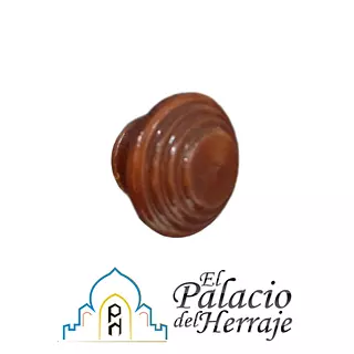 Boton Madera Biselado Cafe - Fun