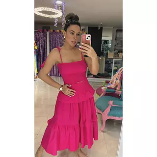 Set Falda Y Blusa Fucsia – Vibrante Y Femenino