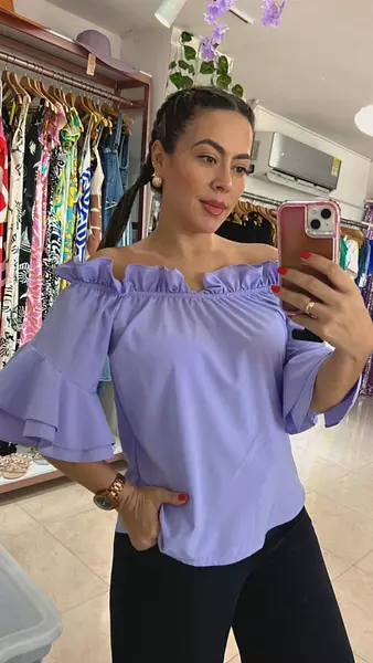 Blusa Lila Con Mangas – Dulzura Y Estilo