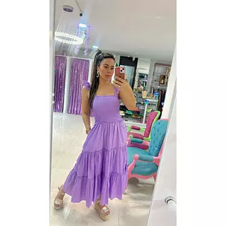 Vestido Lila Encauchado – Estilo Único Y Sofisticado
