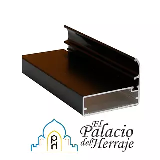 Perfil Manija Puerta De Vidrio Negro Peralm83bpn