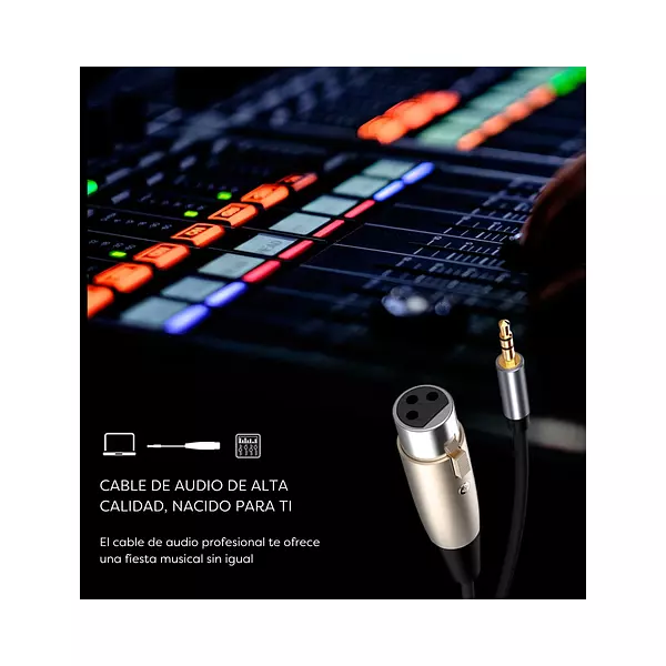 Cable Xlr Hembra 3.5 Macho Micrófono