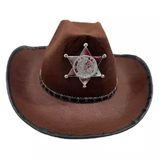 Accesorio Halloween Sombrero Vaquero Sheriff