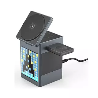 Cargador Inalámbrico Magnético 3 En 1 Con Altavoz Bluetooth