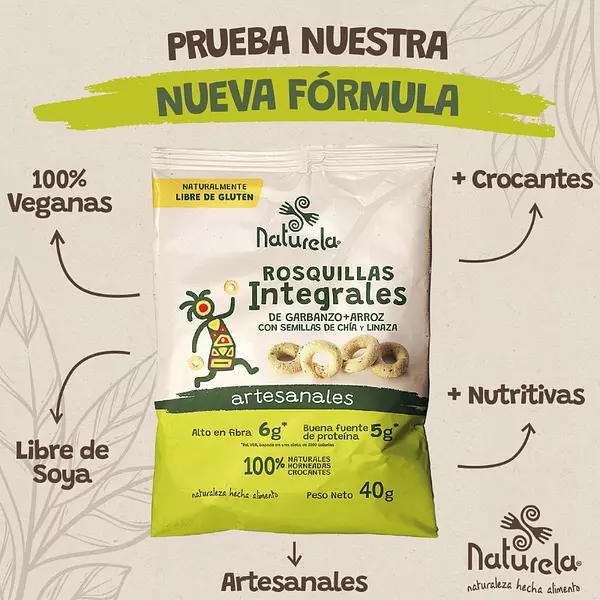 Rosquillas Integrales Arroz, Garbanzo Y Semillas De Chía