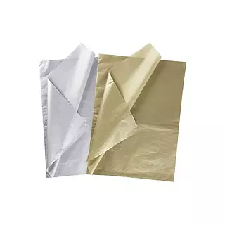 Papel Seda Dorado-Plateado X25