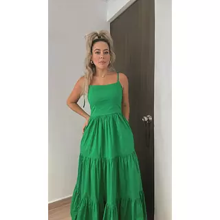 Vestido Largo Verde – Luz Y Elegancia Atemporal