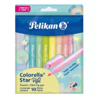 Plumón Pelikan X10 Colorella Star Pastel