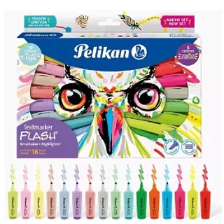 Set Resaltador X16 Flash Pelikan