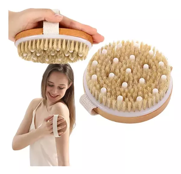 Cepillo Exfoliante Masajeador Redondo