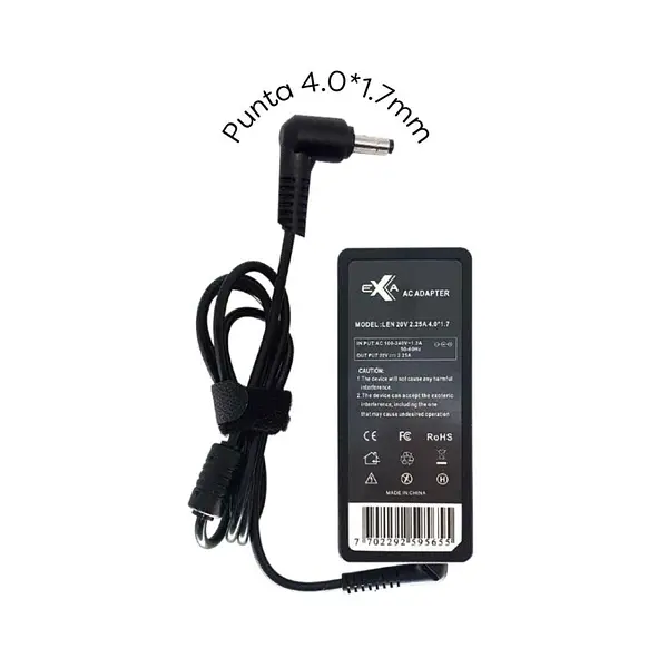 Cargador Para Portátil Lenovo 20v 3.25a Punta 4.0 * 1.7 Mm