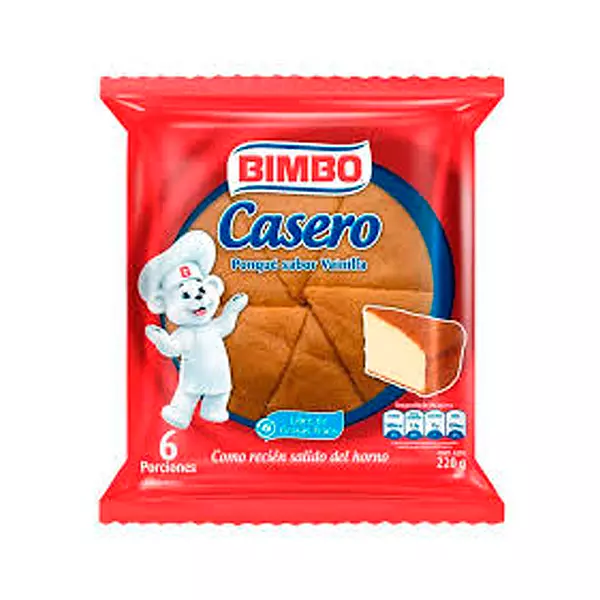 Ponqué Casero Bimbo Sabor A Vainilla