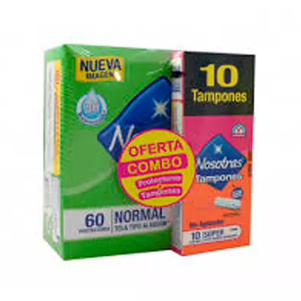 Protectores Nosotras Normal x 60 + Tampones Digitales Nosotr