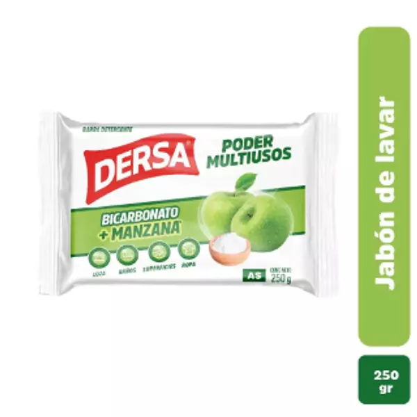 DETERGENTE BICARBONATO + MANZANA 250G DERSA