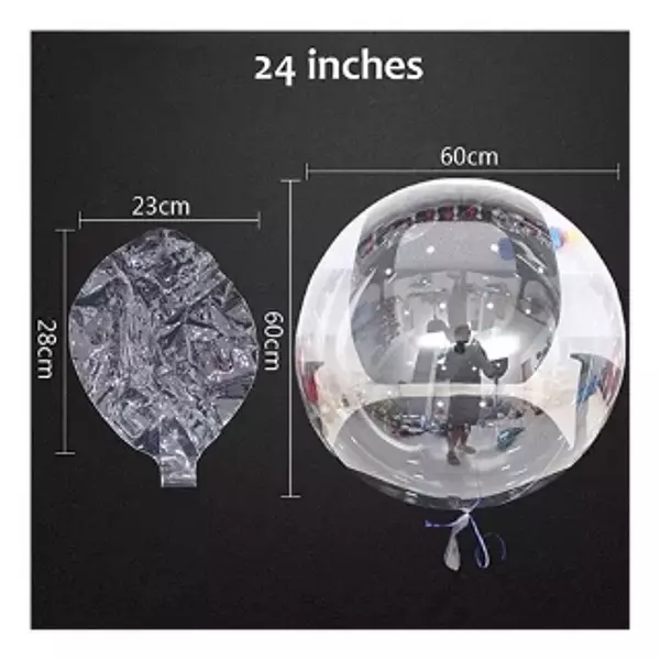 GLOBO BURBUJA TRANSPARENTE 24" BBG-24