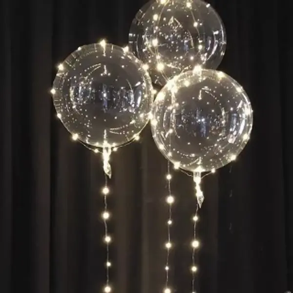 GLOBO BURBUJA CON DISPOSITIVO DE LUZ 18" BBG-18
