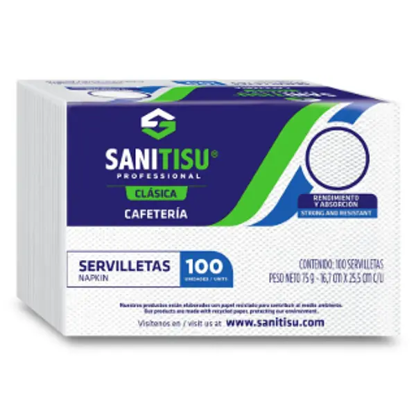 SERVILLETA SANITISU SENCILLA 1P 30X100