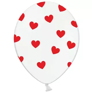 Globo R-12 Blanco Corazones Fashion