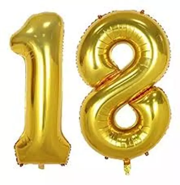 Globo Metalizado Numeros Letras 18"