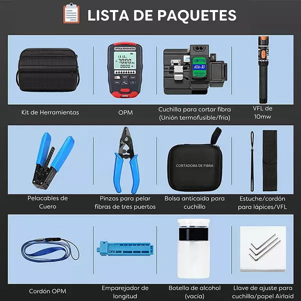 Kit Herramienta Fibra Optica X5