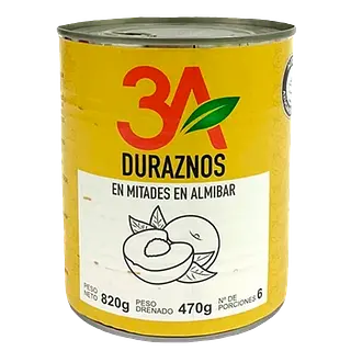 Durazno En Mitades 3a 820gr