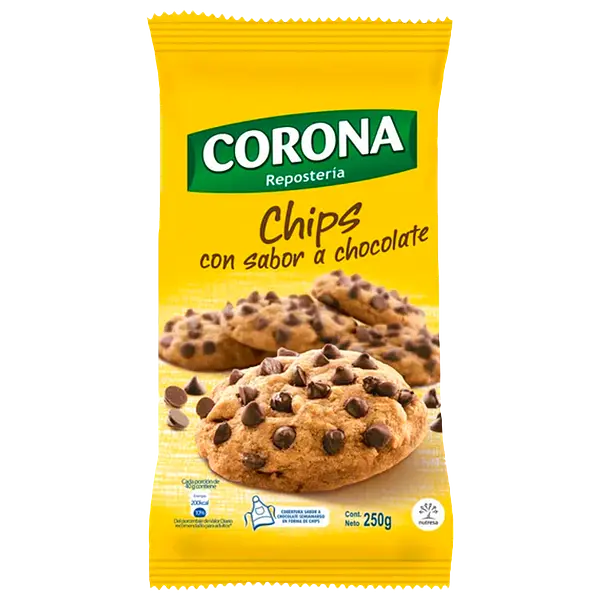 Chips De Chocolate Negro Corona X 250gr