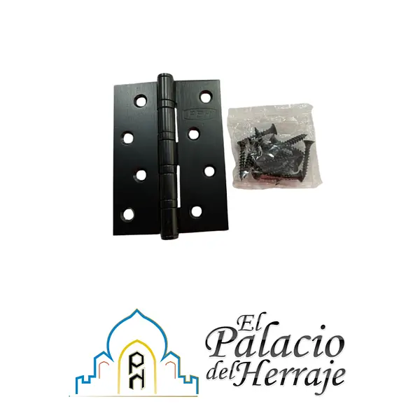 Bisagra Plana Inox Negra Con Balineras 4x3 6848
