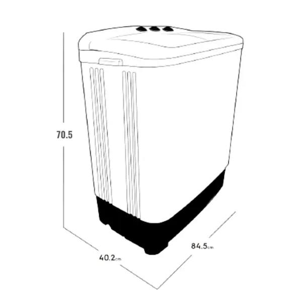 Lavadora Electrolux Semiautomatica 7 Kg Ewtb7m3mupw