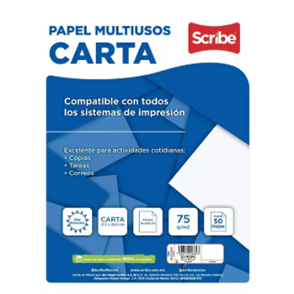 Resma Carta 75g Scribe