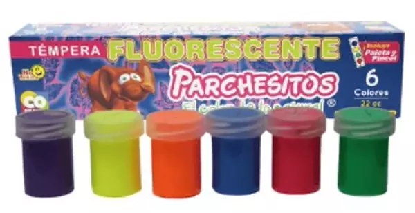 Tempera X6 Fluorecente Parchesitos