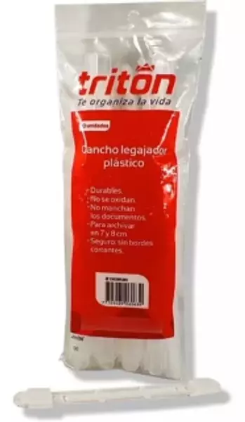 Gancho Legajador Plastico X20 Pappyer O&F Triton