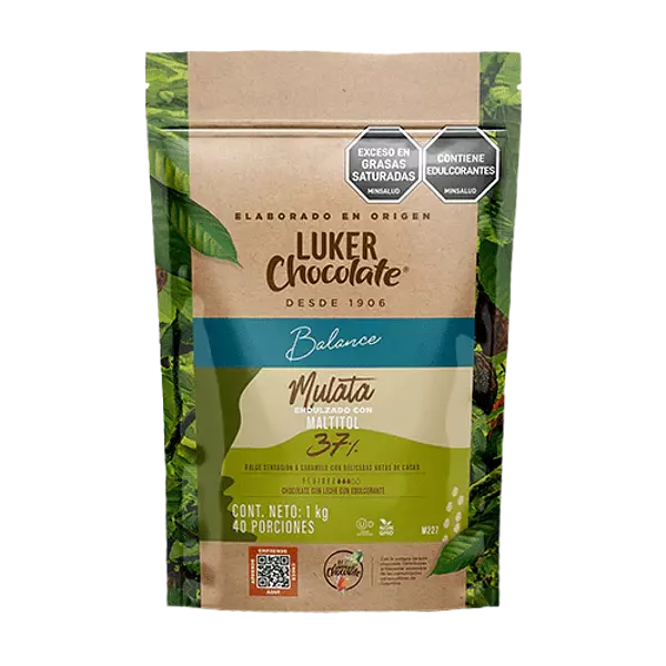 Chocolate Luker Mulata 37% Sin Azúcar X1kg