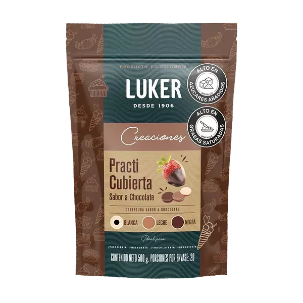 Cobertura Blanca Moneda Luker X500gr