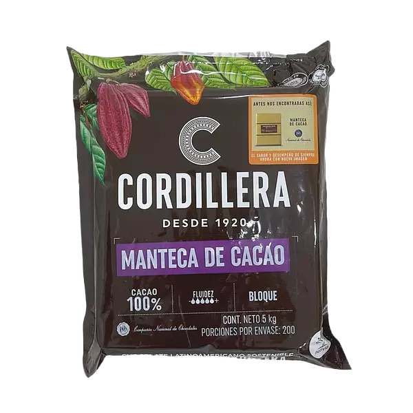 Manteca De Cacao Cordillera X5kg