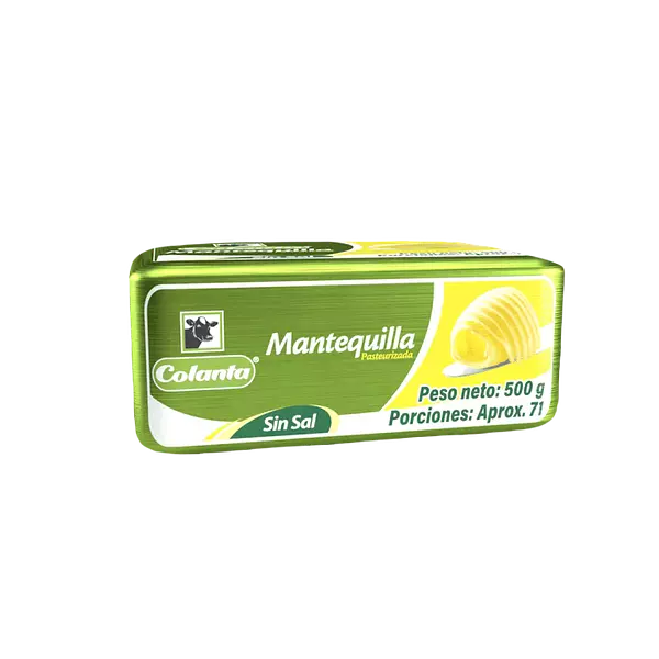 Mantequilla Colanta Sin Sal X500gr