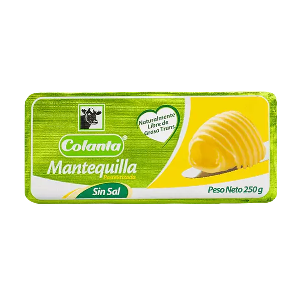 Mantequilla Colanta Sin Sal X250gr