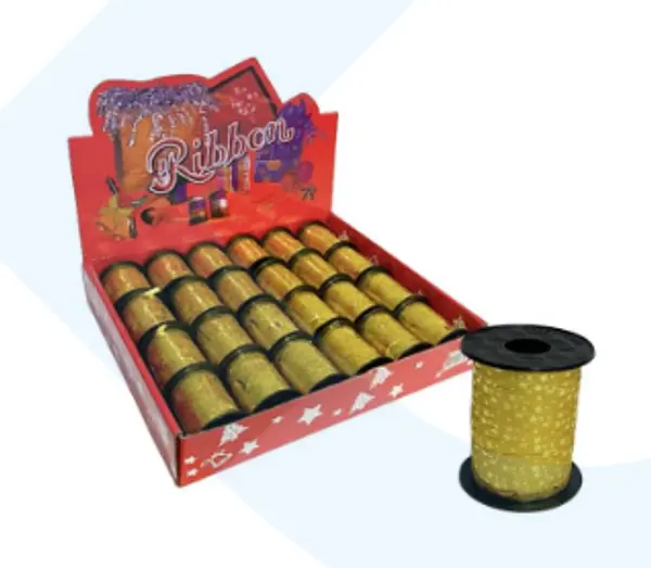 Cinta Brillante Decorativa Dorada