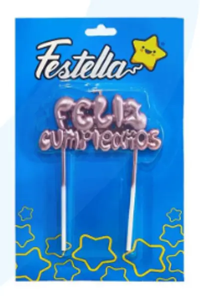 Vela Feliz Cumpleaños Palo De Rosa