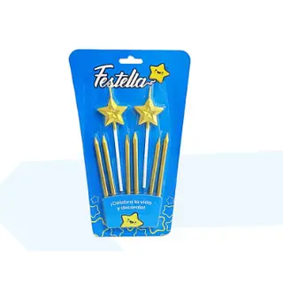 Velas Decorativas Dorada X8