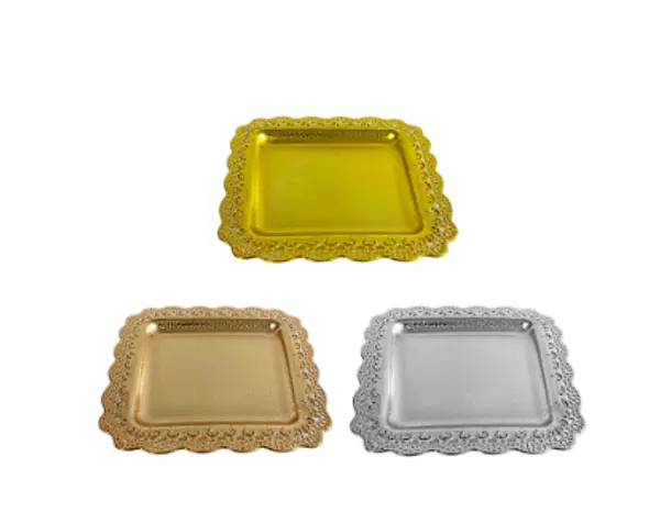 Bandeja De Fiesta Cuadrada Brillante