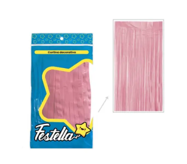 Cortina De Fiesta Rosada